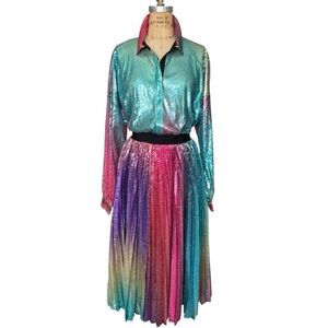 Marco Bologna Multicolored Sequin Dress Size M